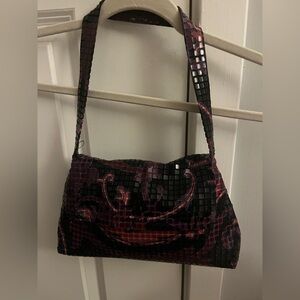 Elegant Black and Purple Women's Bag